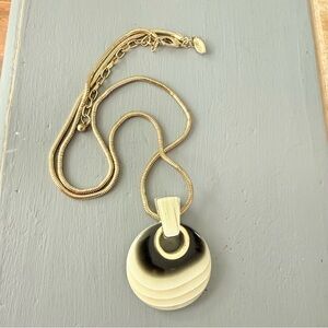 Chico’s Long Gold Snake Chain Reversible Pendant Necklace